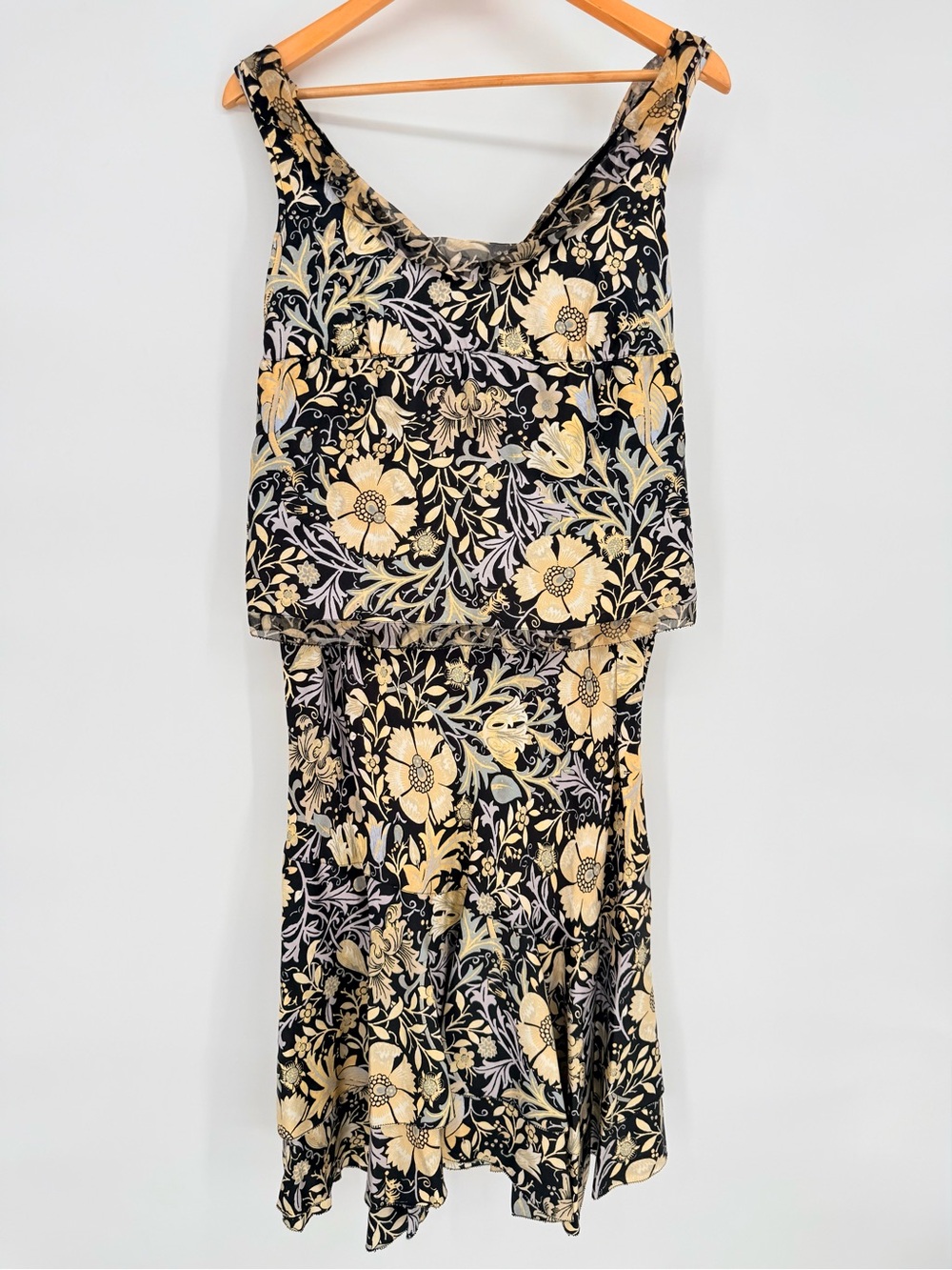 1990s Vintage NWT Sigrid Olsen 100% Silk Skirt Floral Cottagecore Boho Petite 8P - Picture 8 of 9